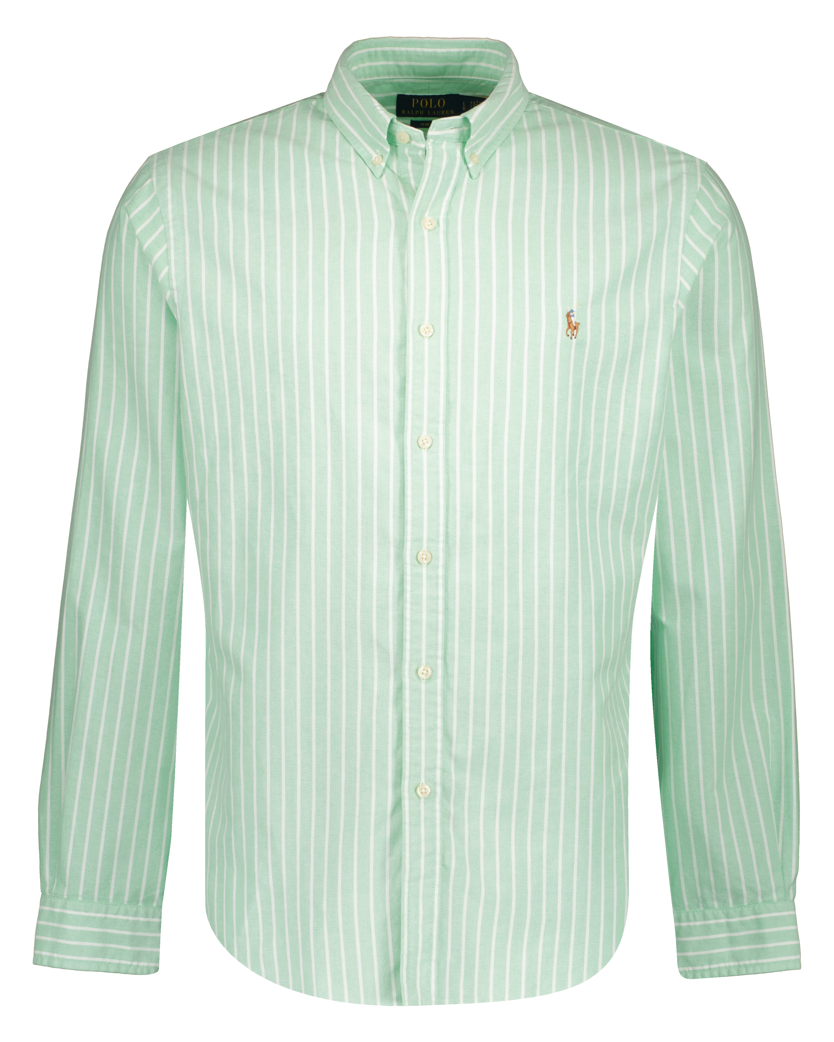 Ralph Lauren - Oxford Gestreept Overhemd Groen - XXL - Heren