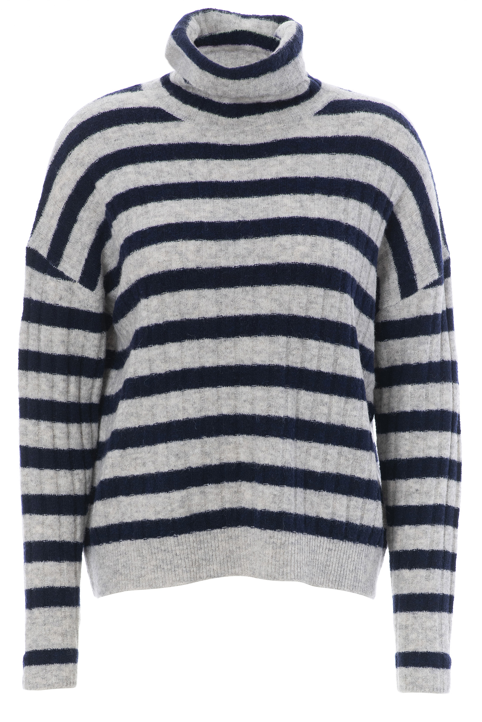 JC Sophie - Aretha Sweater Grey Blue Stripes - S - Dames